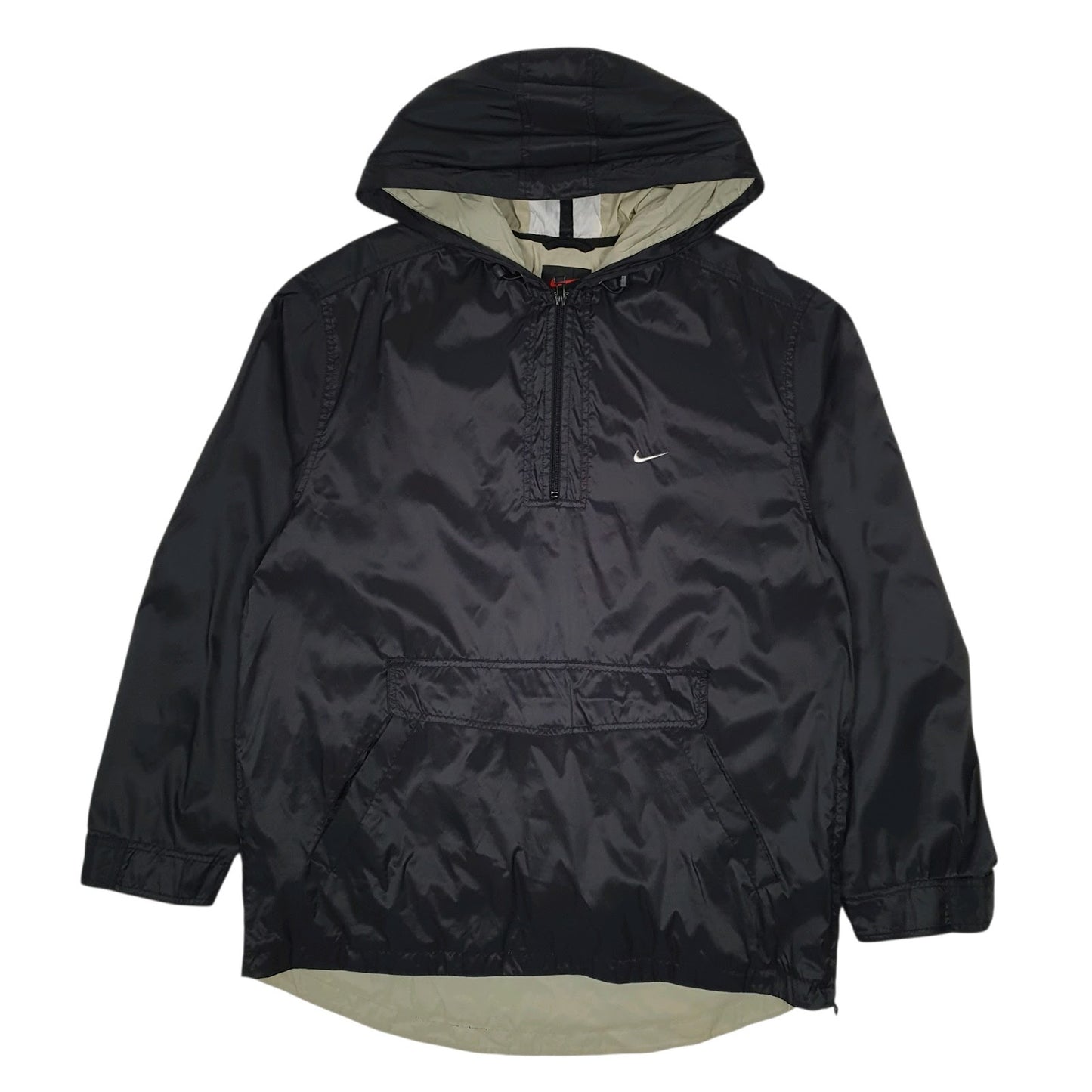 Mens Black Nike Vintage 90s Pullover Smock Quarter Zip Coat