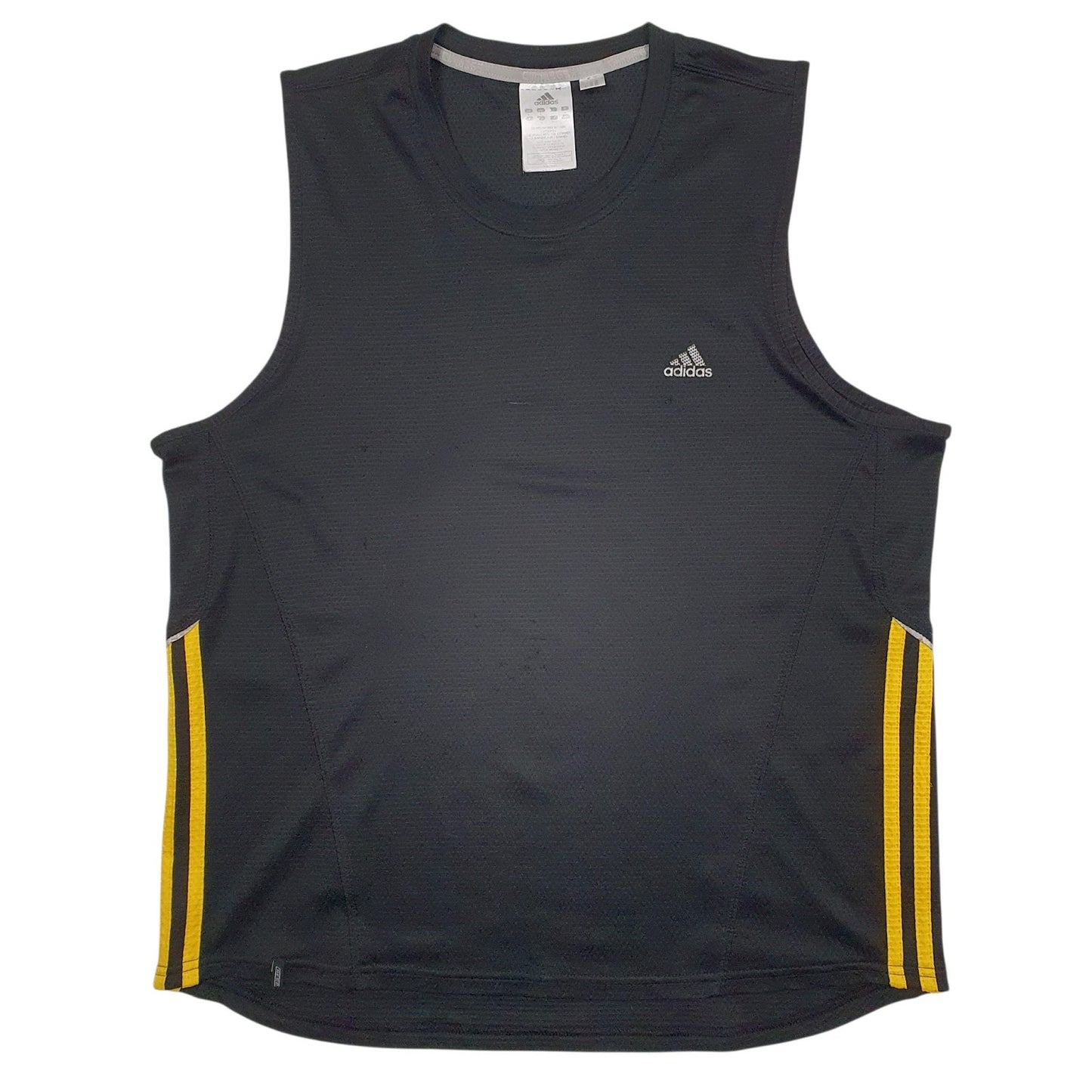 Mens Grey Adidas Vest Clima365 Short Sleeve T Shirt