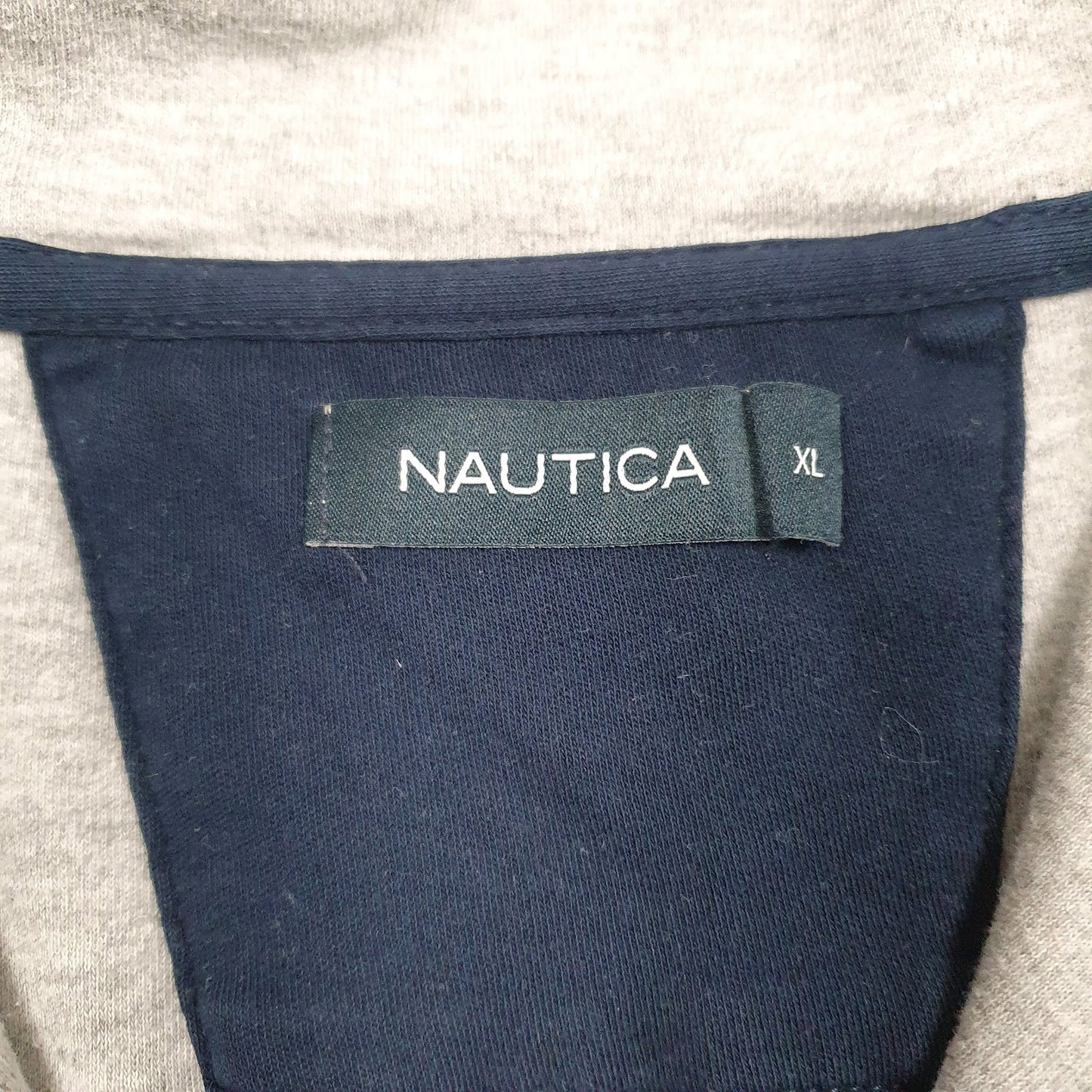 Mens Grey Nautica Lightweight Quarter Zip Jumper