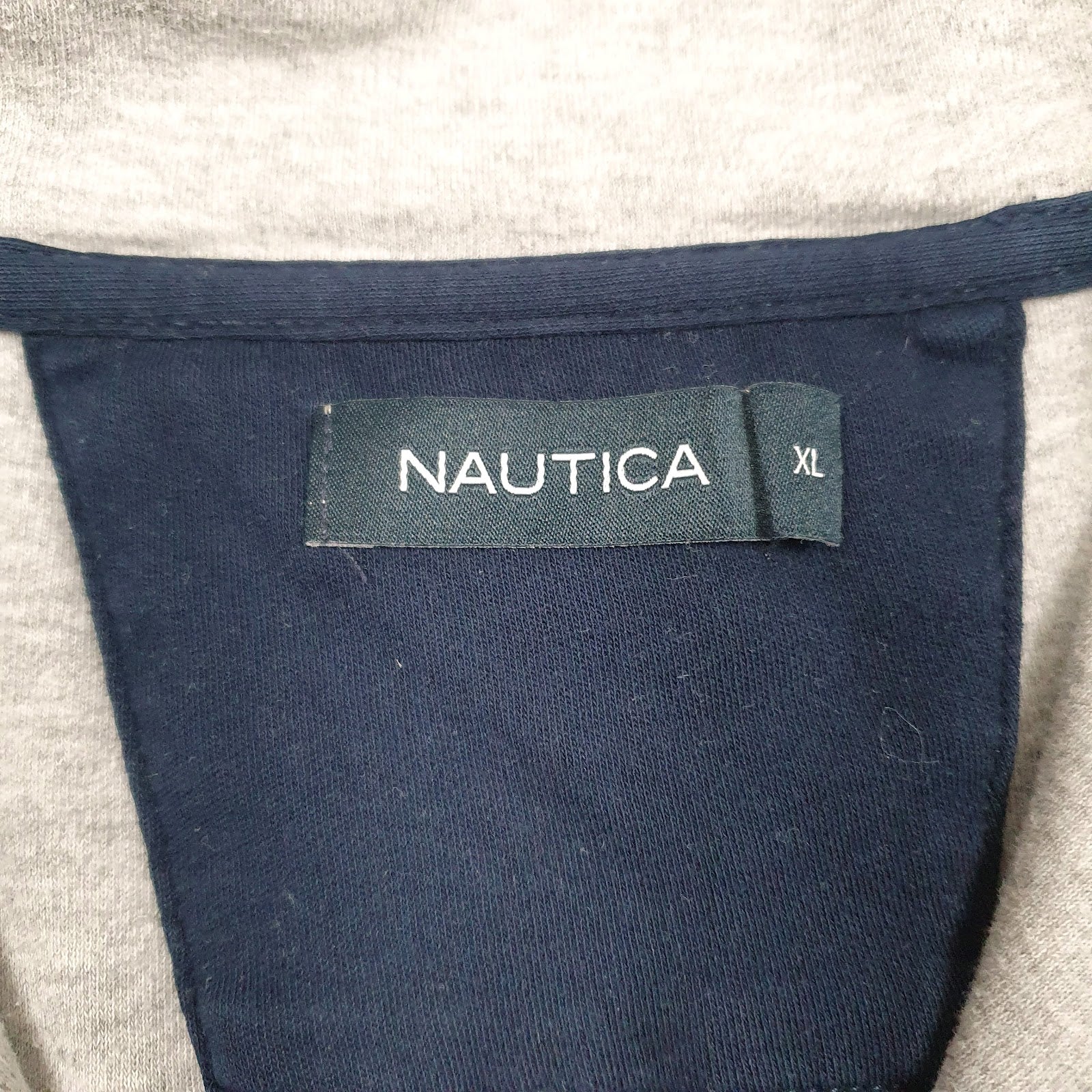 Mens Grey Nautica Lightweight Quarter Zip Jumper