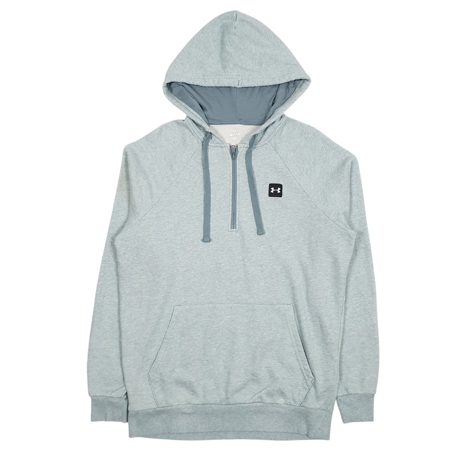 Mens Green Under Armour Hooded Quarter Zip Jumper