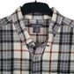 Mens Grey Eddie Bauer Heavyweight Plaid Flannel  Shirt