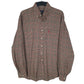 Mens Brown John Ashfield Flannel Long Sleeve Shirt