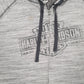 Womens Grey Harley Davidson Spellout Full Zip Jumper