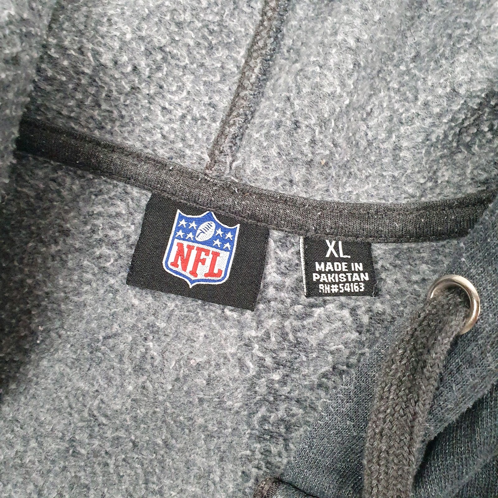 Mens Grey NFL Raiders Full Zip Jumper