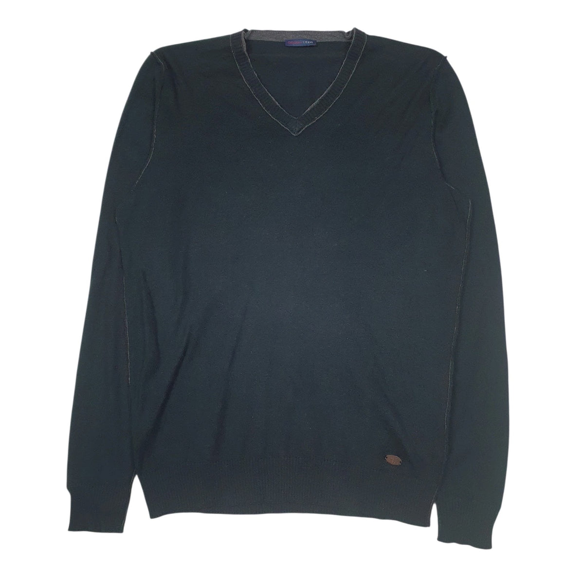 Womens Grey Trussardi  V Neck Jumper