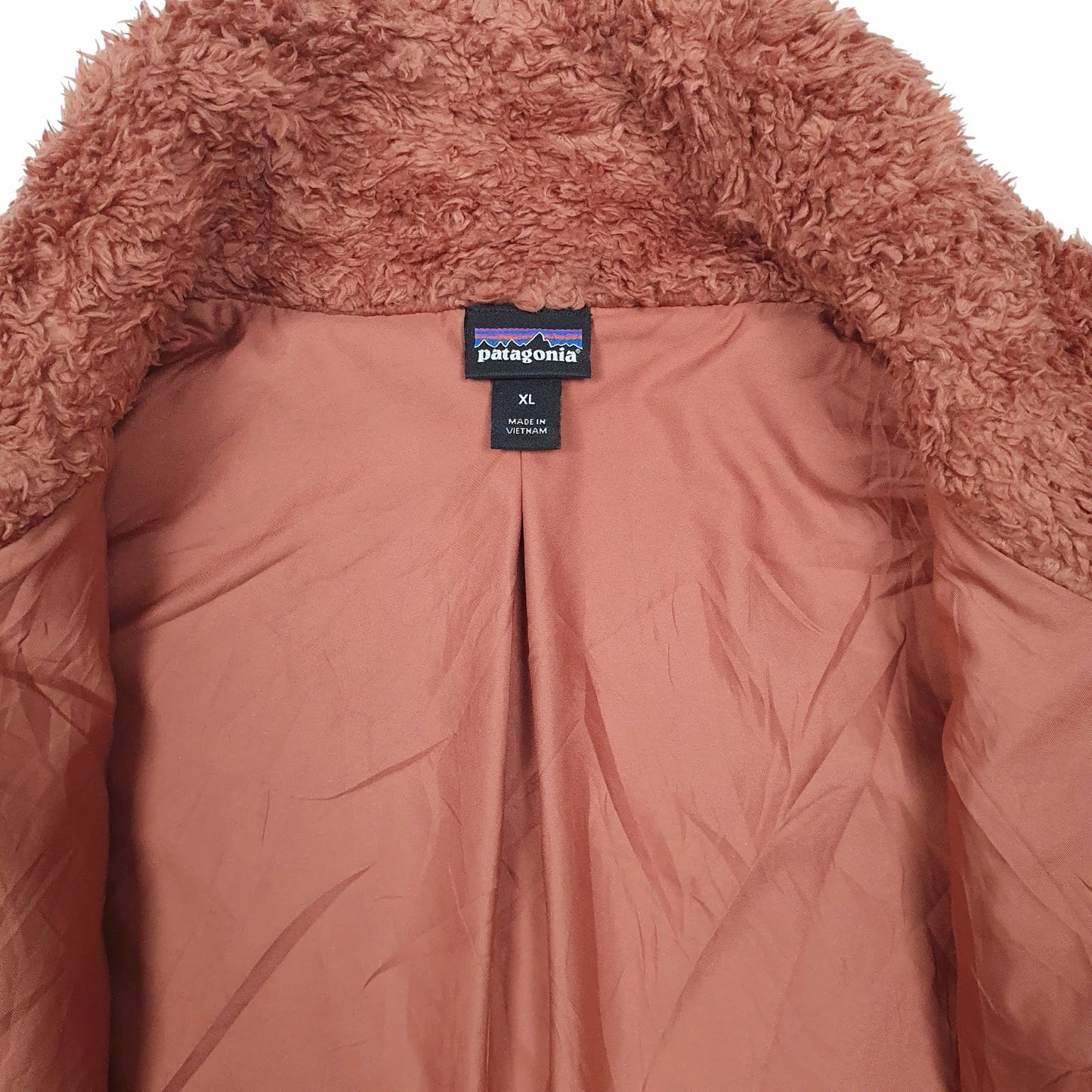 Womens Orange Patagonia Los Gatos Fluffy Vest Bodywarmer Gilet Jumper