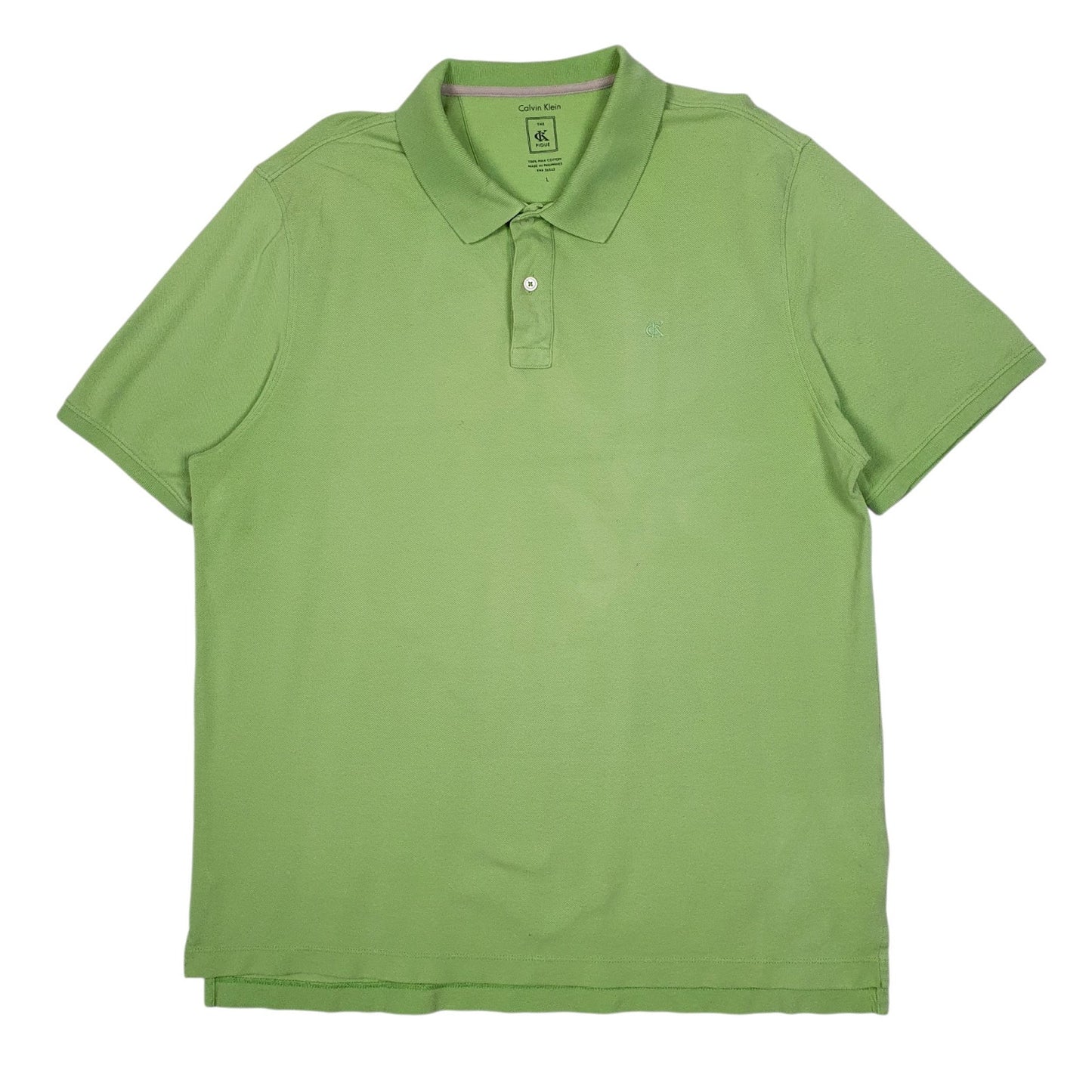 Mens Green Calvin Klein  Short Sleeve Polo Shirt