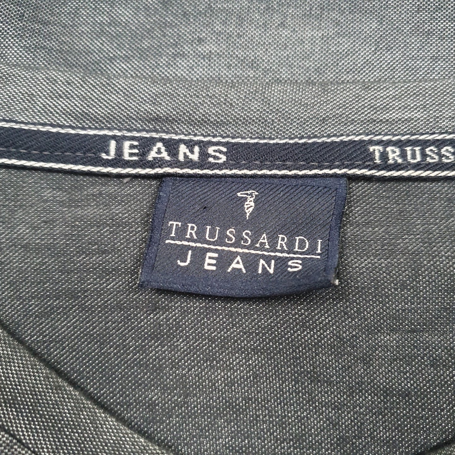Mens Grey Trussardi Jeans Made In Italy  T Shirt