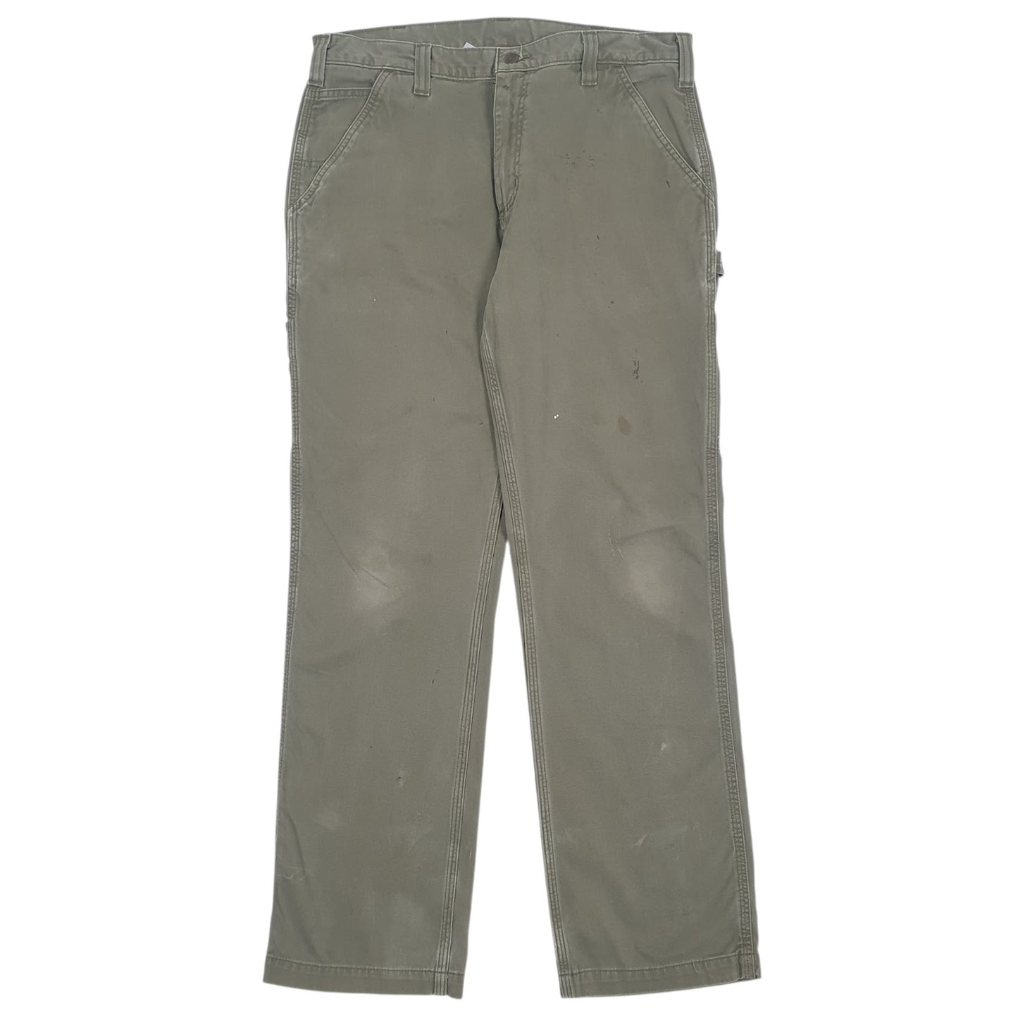 Mens Green Carhartt B324 ARG Carpenter Trousers