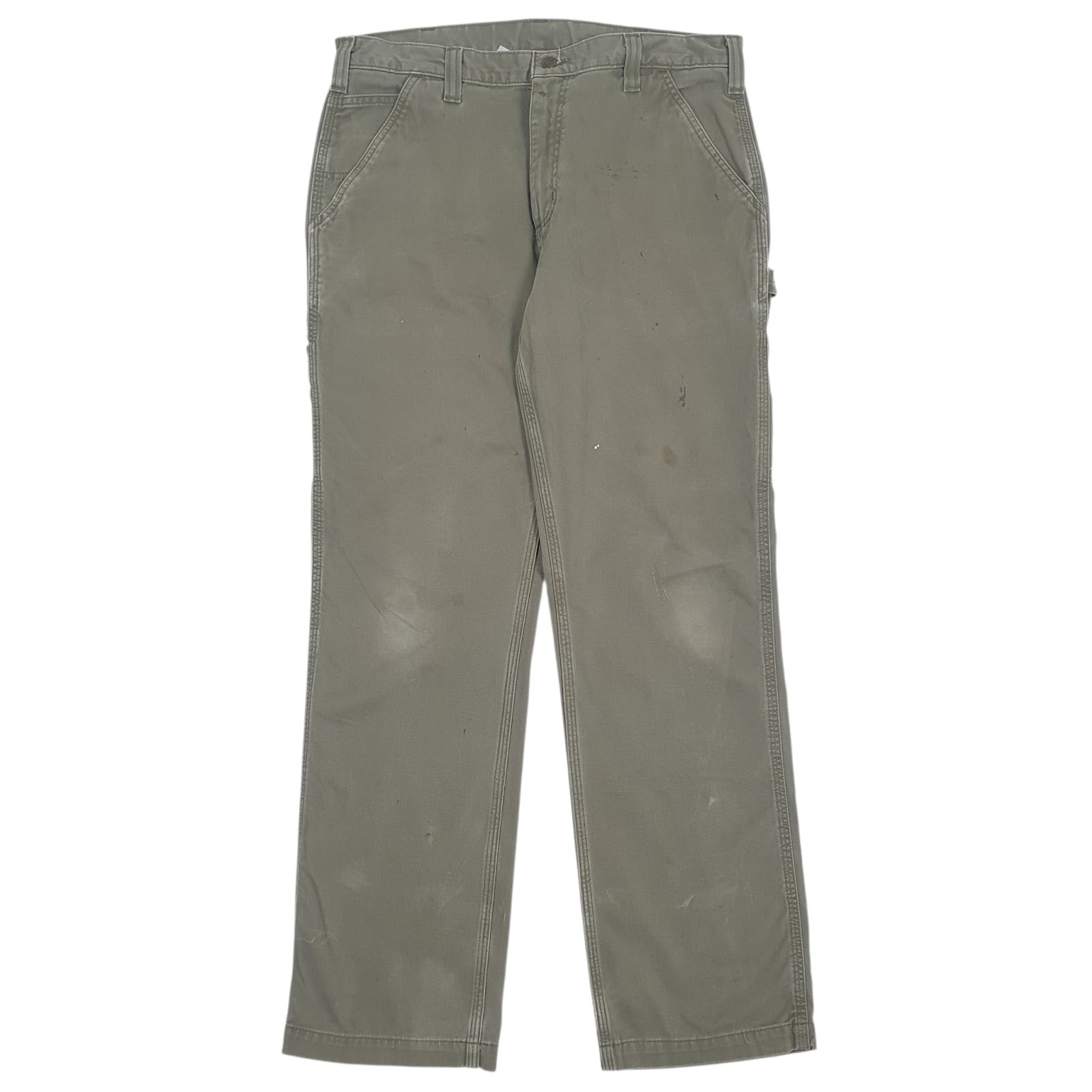 Mens Green Carhartt B324 ARG Carpenter Trousers