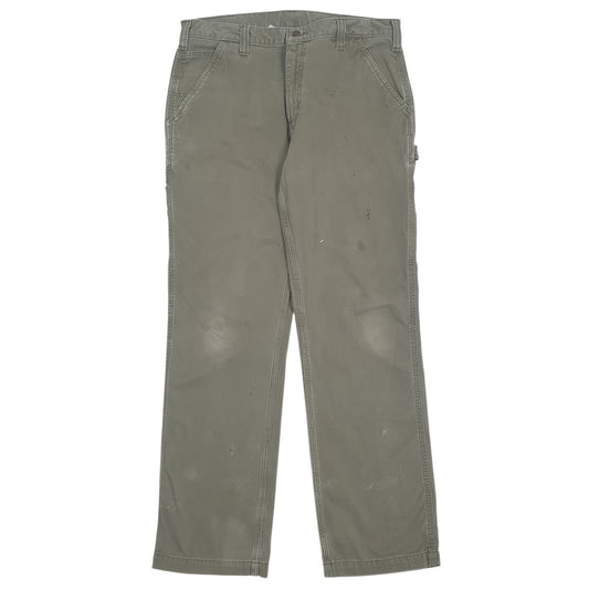 Mens Green Carhartt B324 ARG Carpenter Trousers