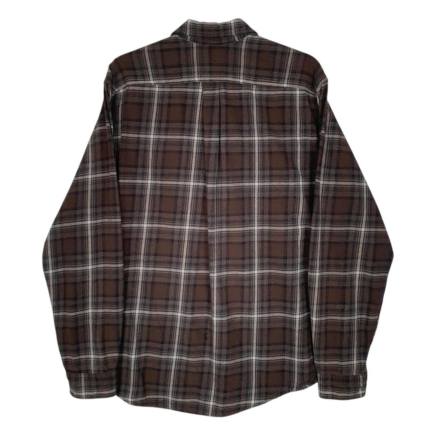Mens Brown Eddie Bauer Flannel  Shirt