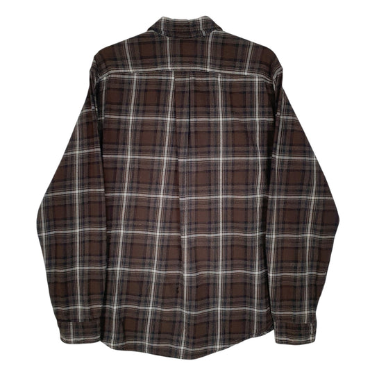 Mens Brown Eddie Bauer Flannel  Shirt