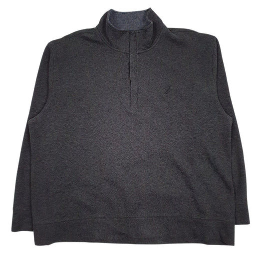 Mens Grey Nautica  Quarter Zip Jumper