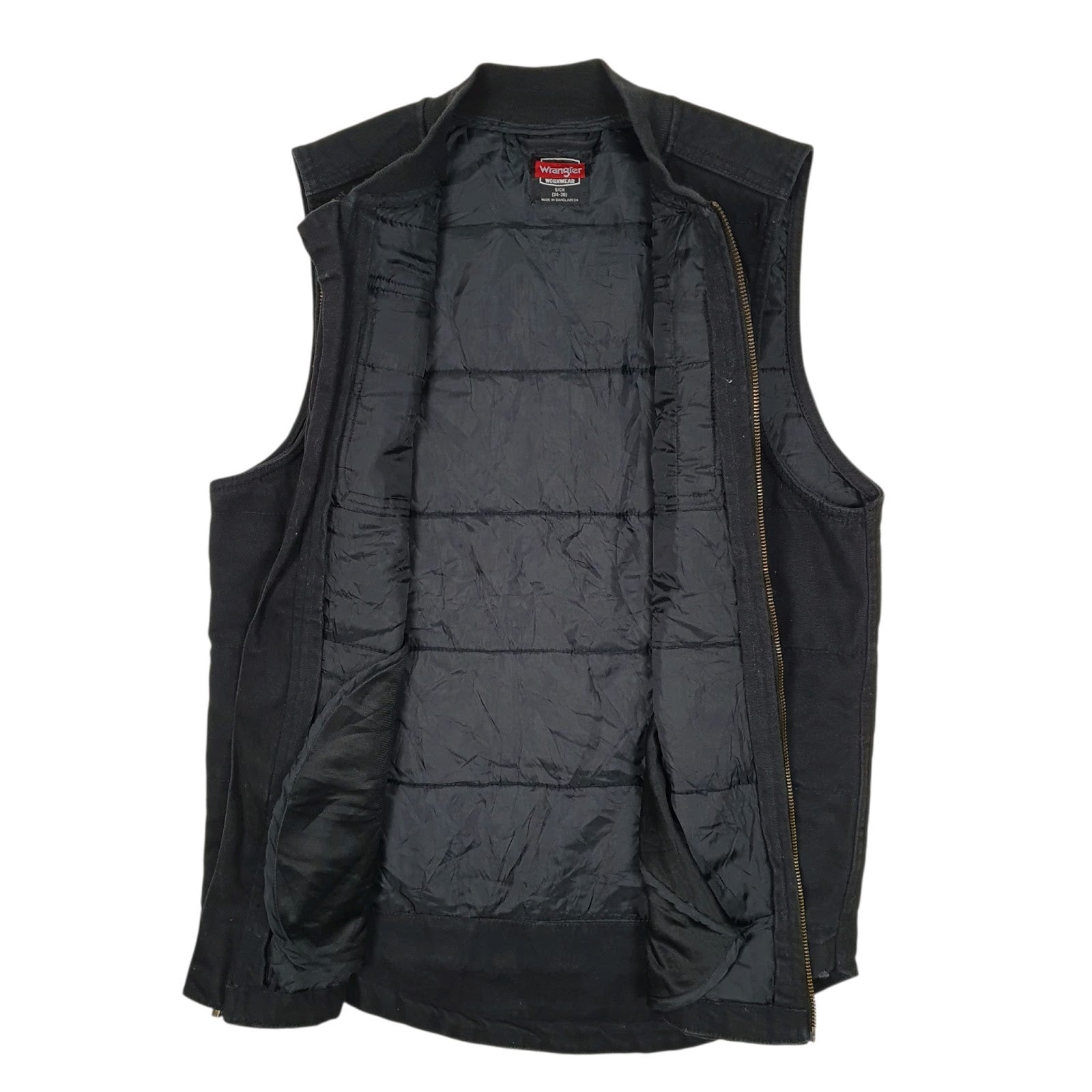 Mens Black Wrangler Vest Bodywarmer Workwear  Coat