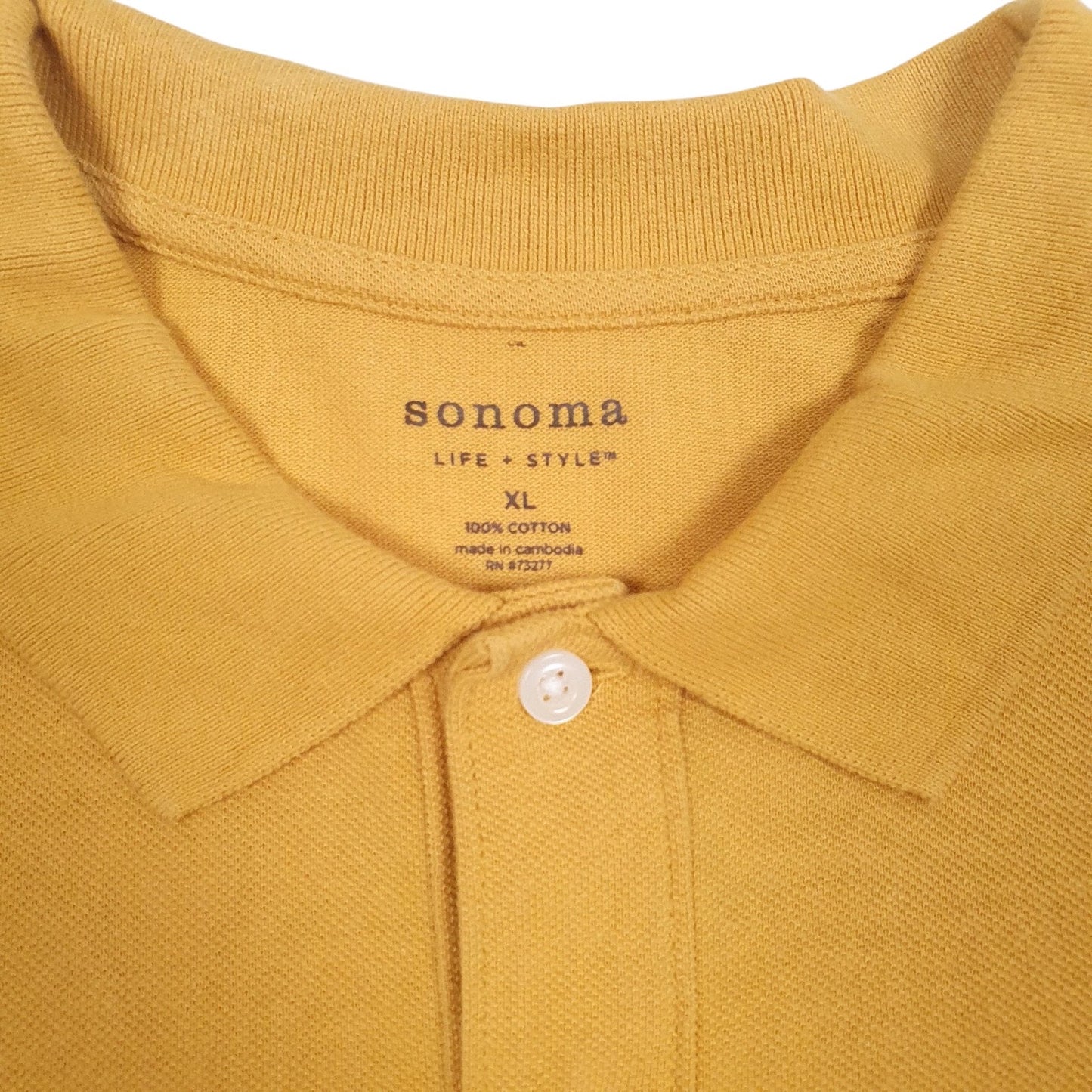 Mens Yellow Sonoma   Polo Shirt