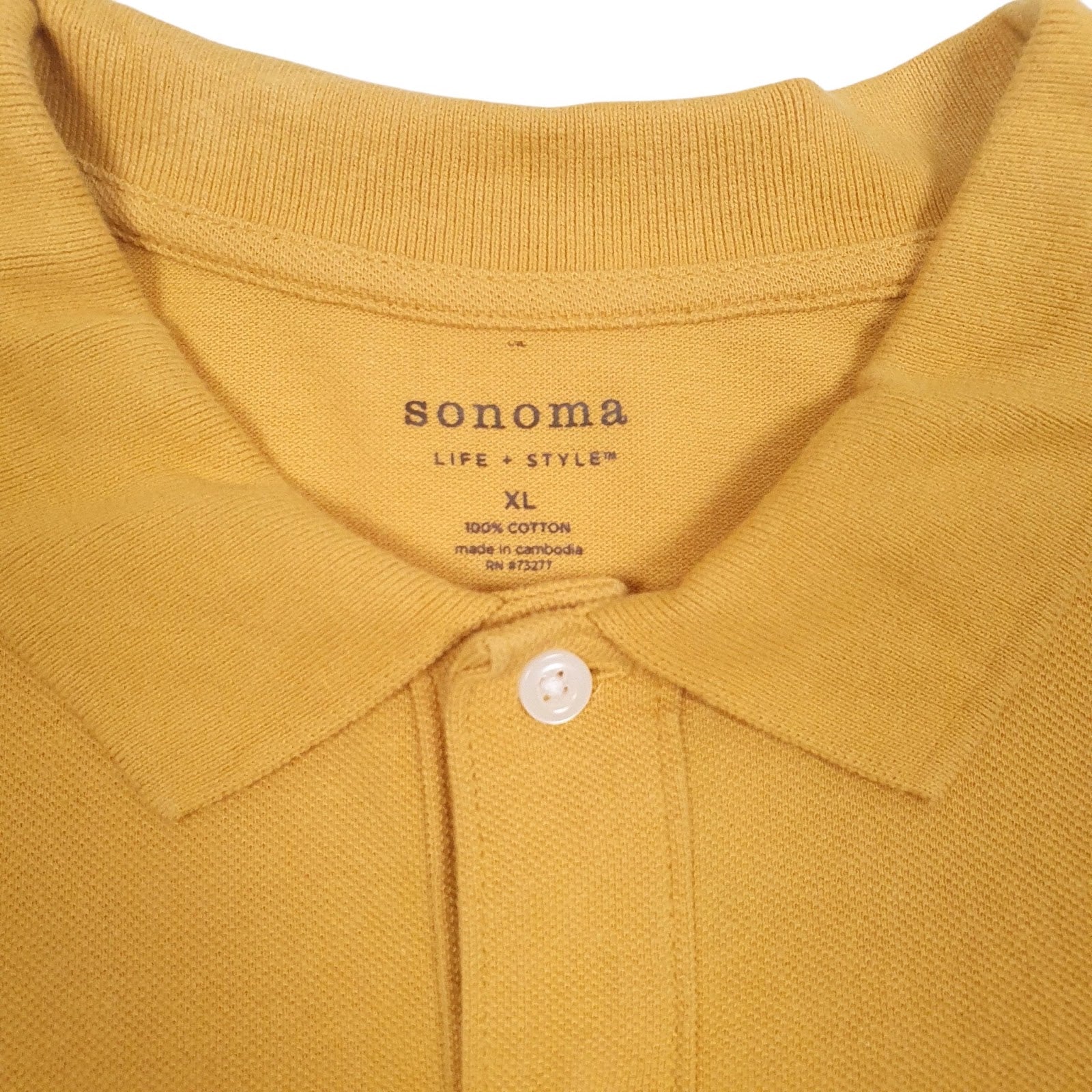 Mens Yellow Sonoma   Polo Shirt