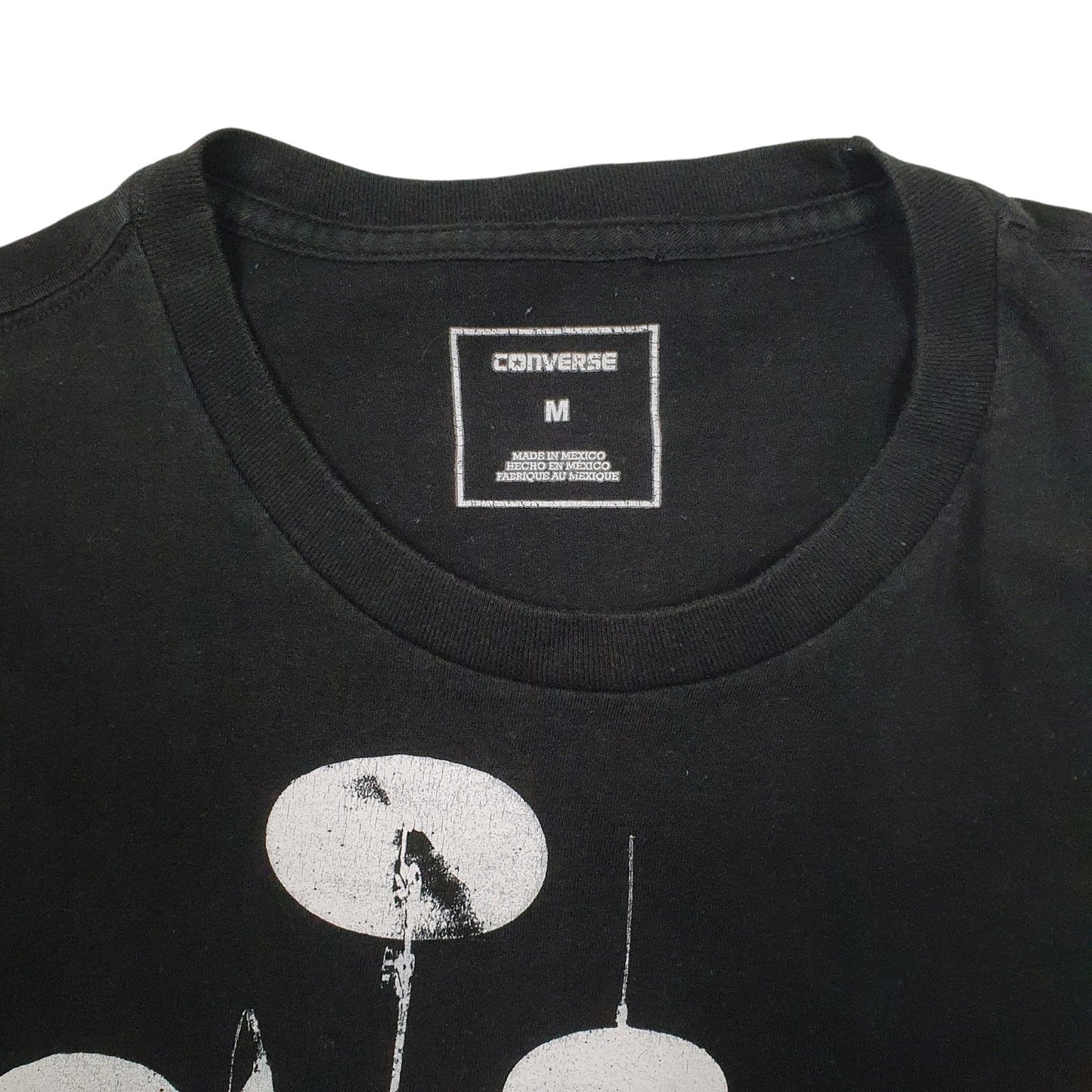Mens Black Converse Music Band  T Shirt
