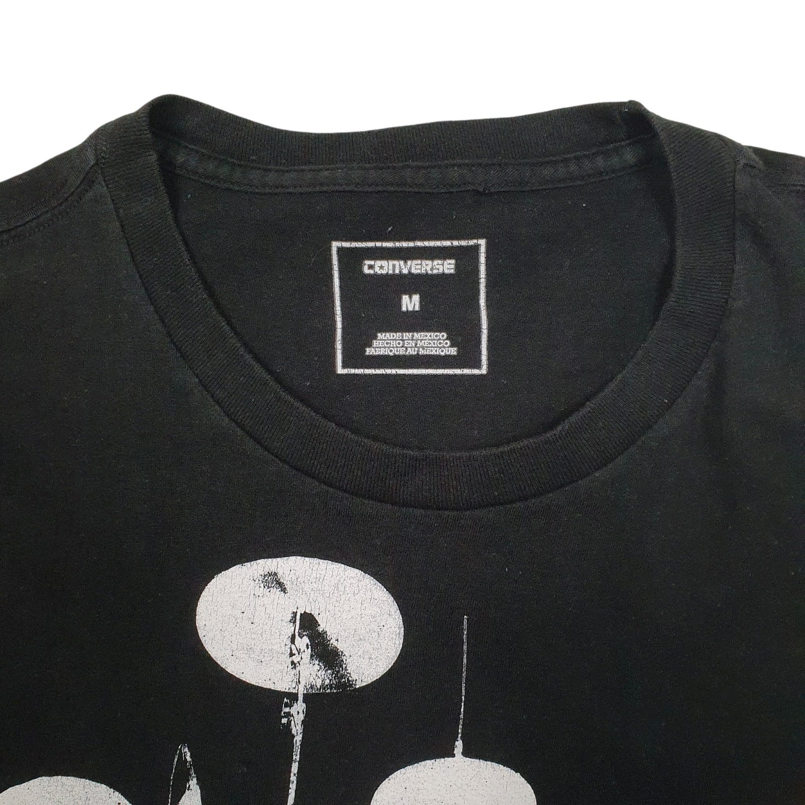 Mens Black Converse Music Band  T Shirt