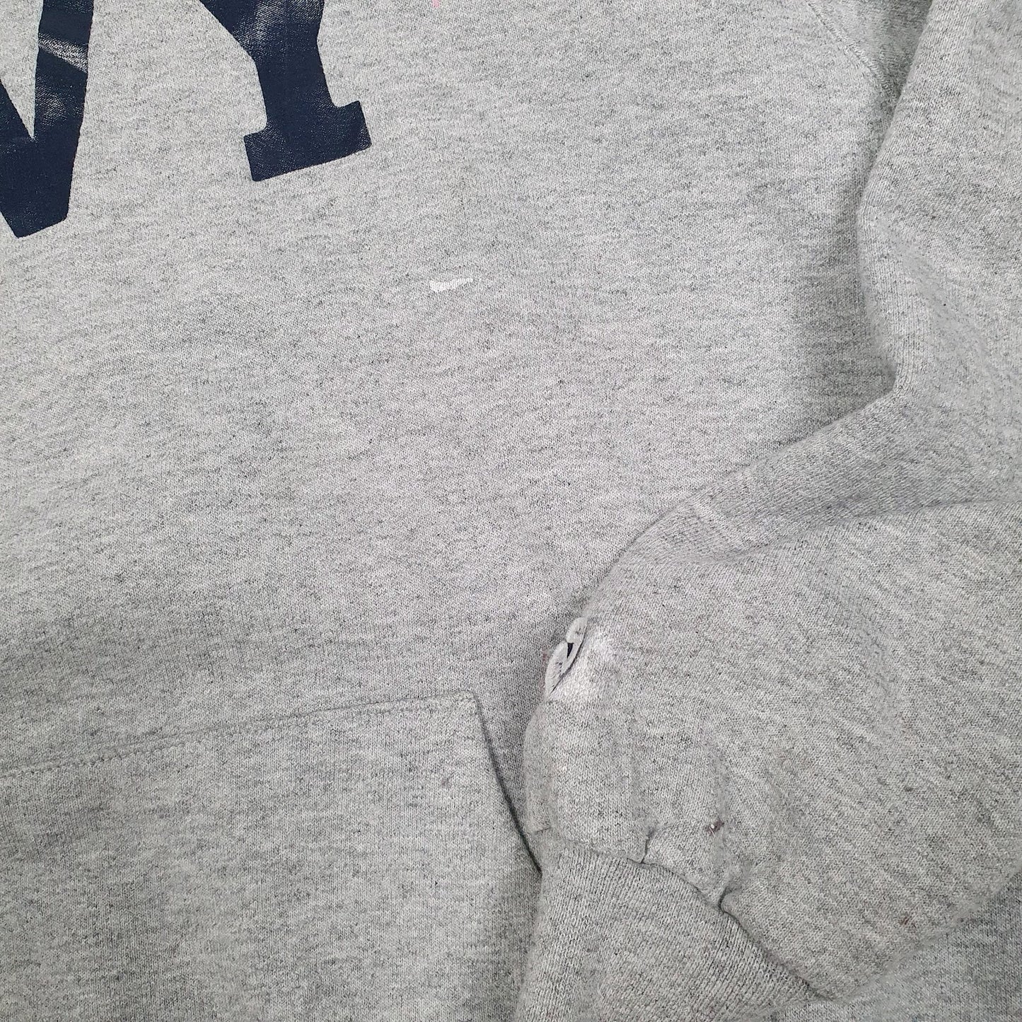 Mens Grey Champion Navy Hoodie Jumper