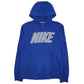 Mens Blue Nike Spellout Hoodie Jumper