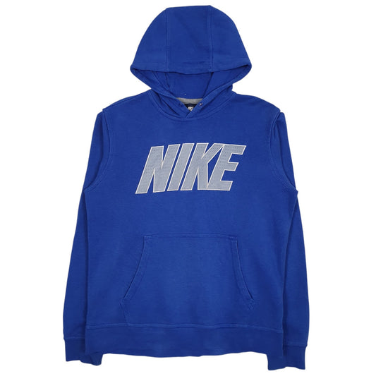 Mens Blue Nike Spellout Hoodie Jumper