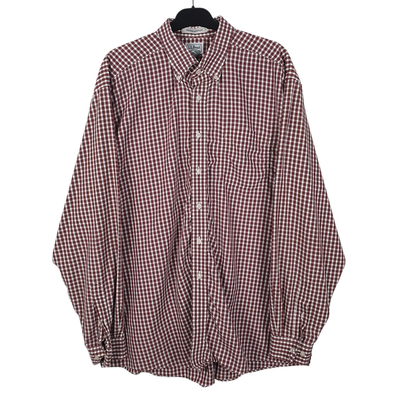 Mens Red L.L.Bean  Long Sleeve Shirt