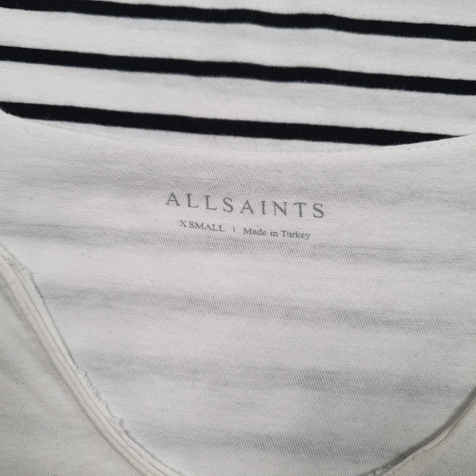 Mens White All Saints   T Shirt