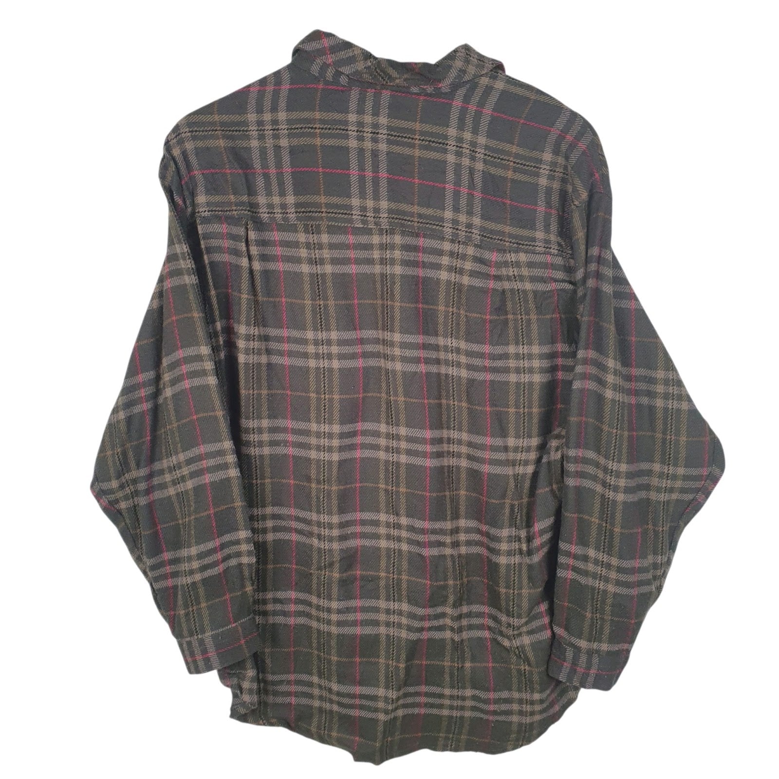 Mens Green Kihy Vintage Flannel  Shirt