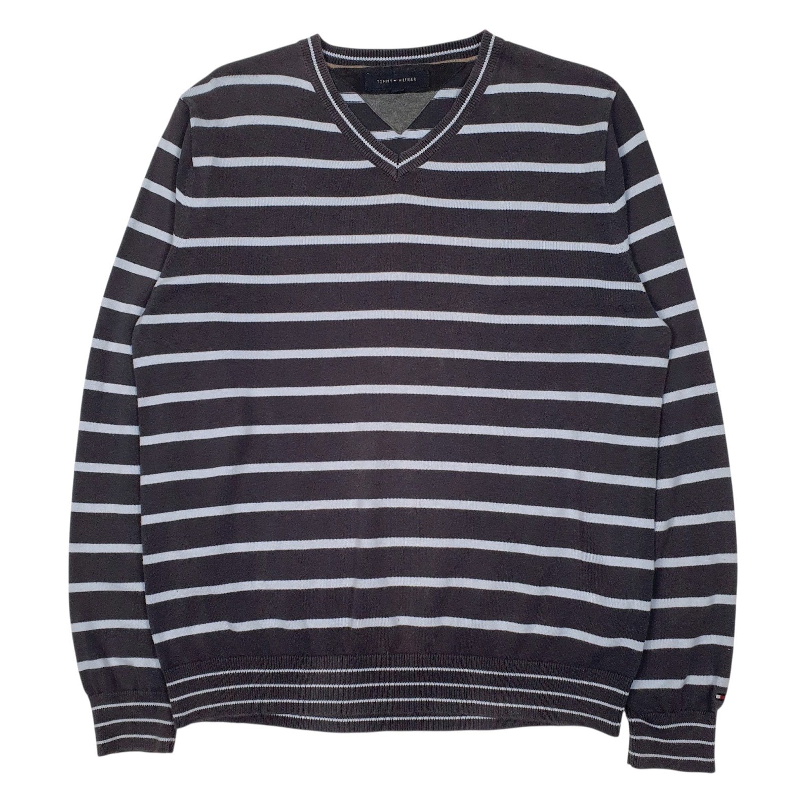 Mens Grey Tommy Hilfiger Lightweight Crewneck Jumper