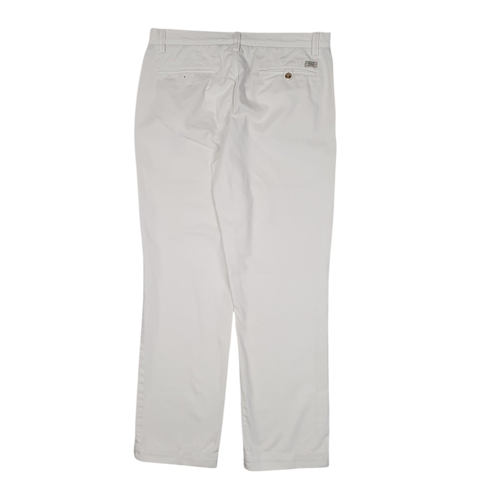 Mens White Polo Ralph Lauren Classic Fit  Trousers