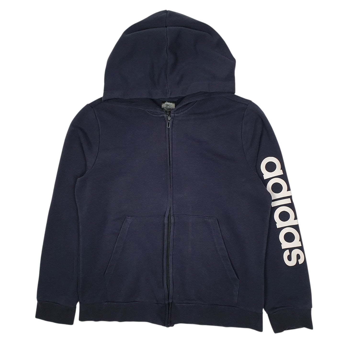 Womens Navy Adidas Hoodie Full Zip Jumper