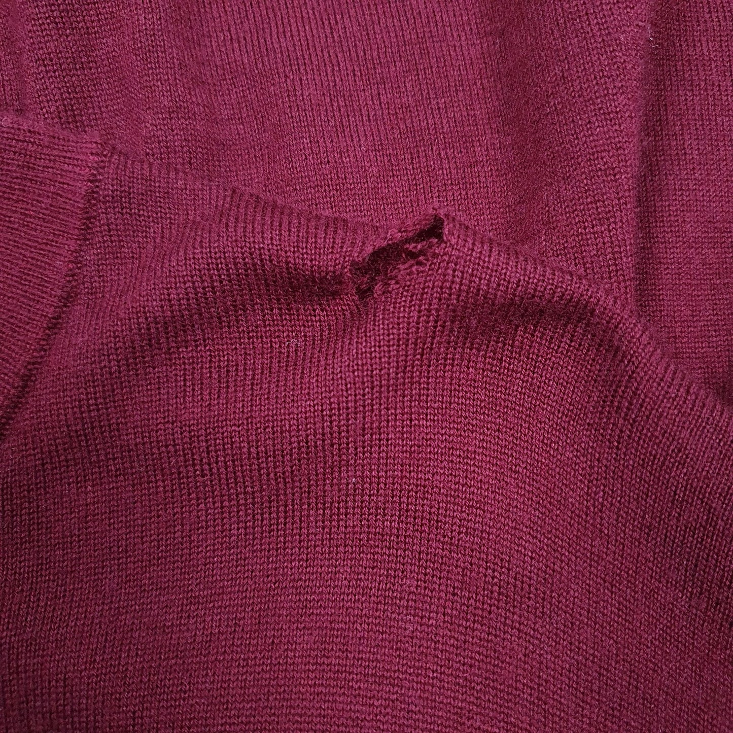 Mens Burgundy Polo Ralph Lauren Henley Lightweight Quarter Zip Jumper