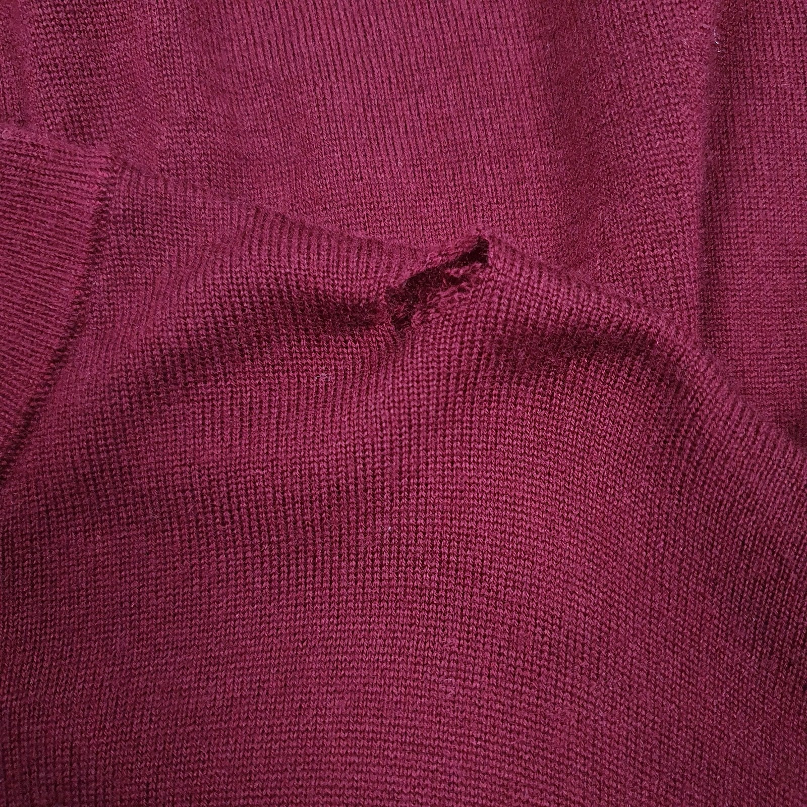 Mens Burgundy Polo Ralph Lauren Henley Lightweight Quarter Zip Jumper