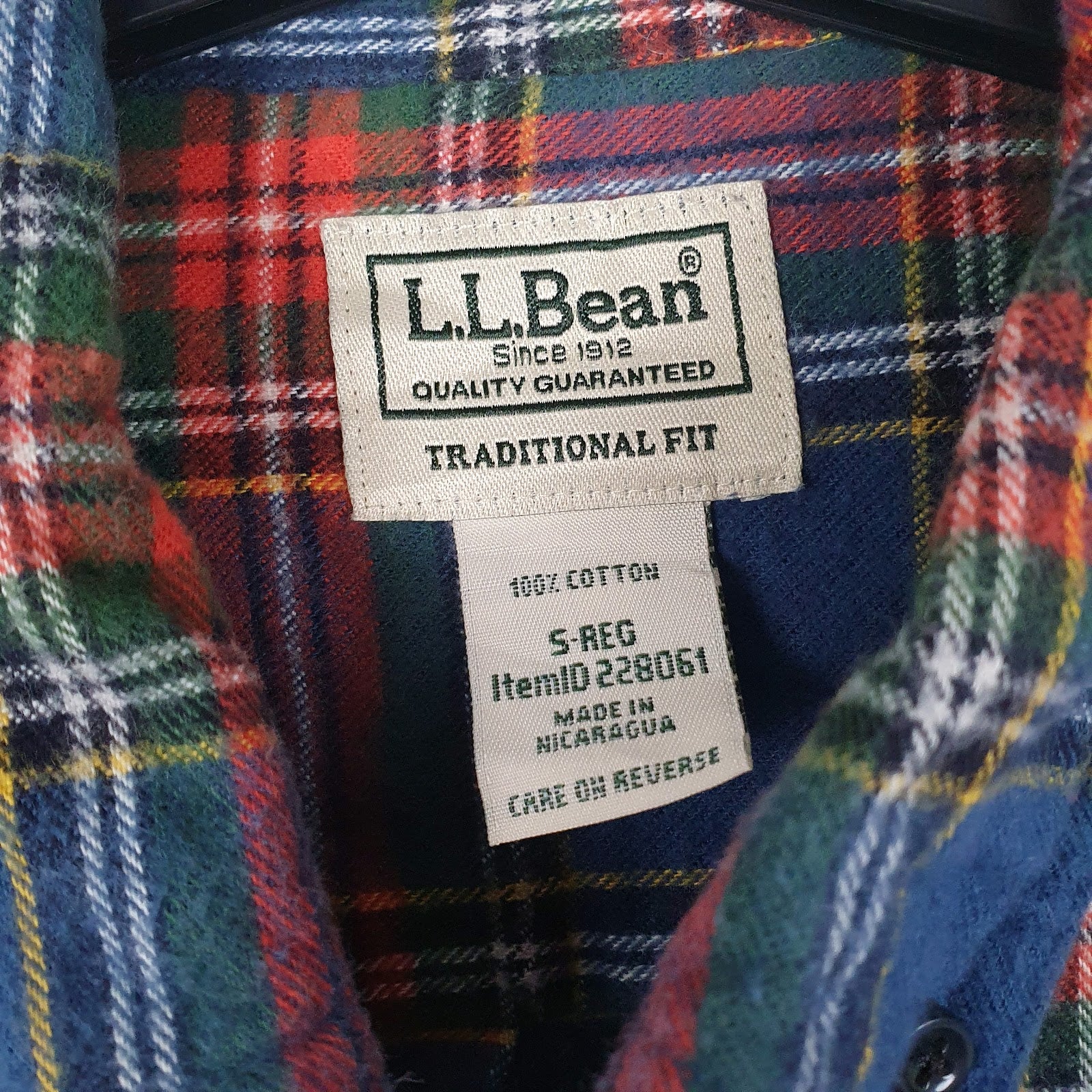 Mens Blue L.L.Bean Flannel  Shirt