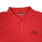 Mens Red Kappa  Hoodie Polo Shirt