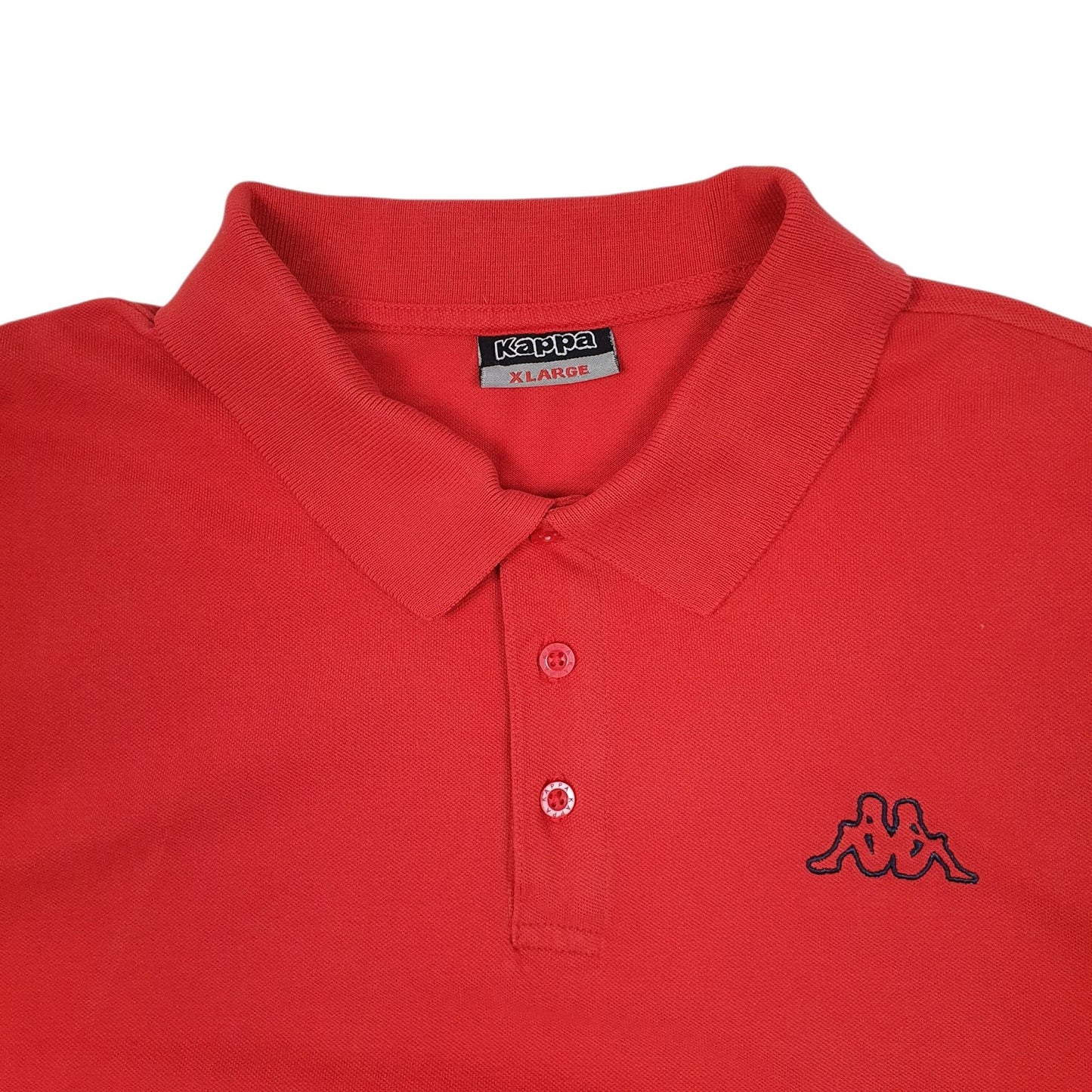 Mens Red Kappa  Hoodie Polo Shirt