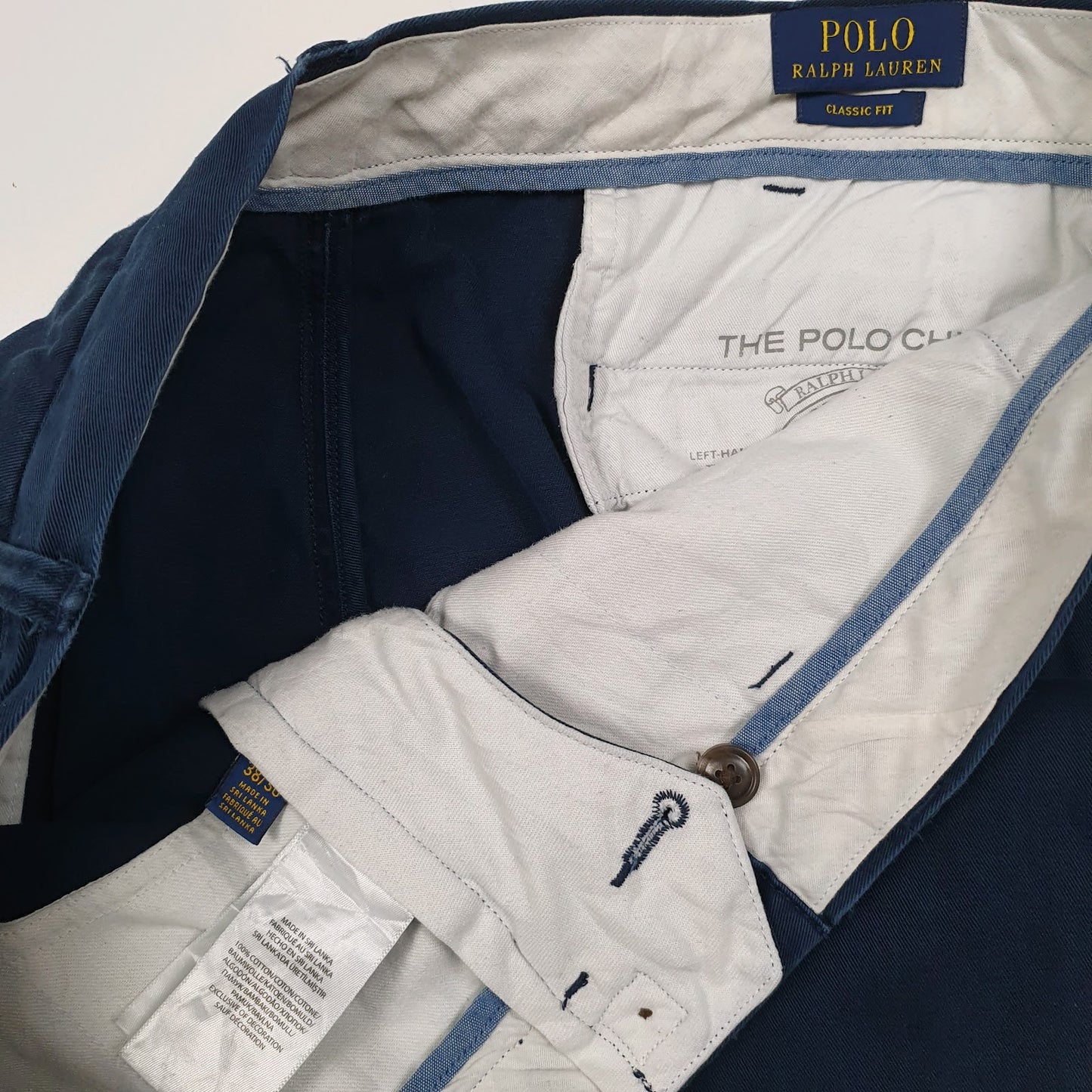 Mens Navy Polo Ralph Lauren Classic Fit  Trousers