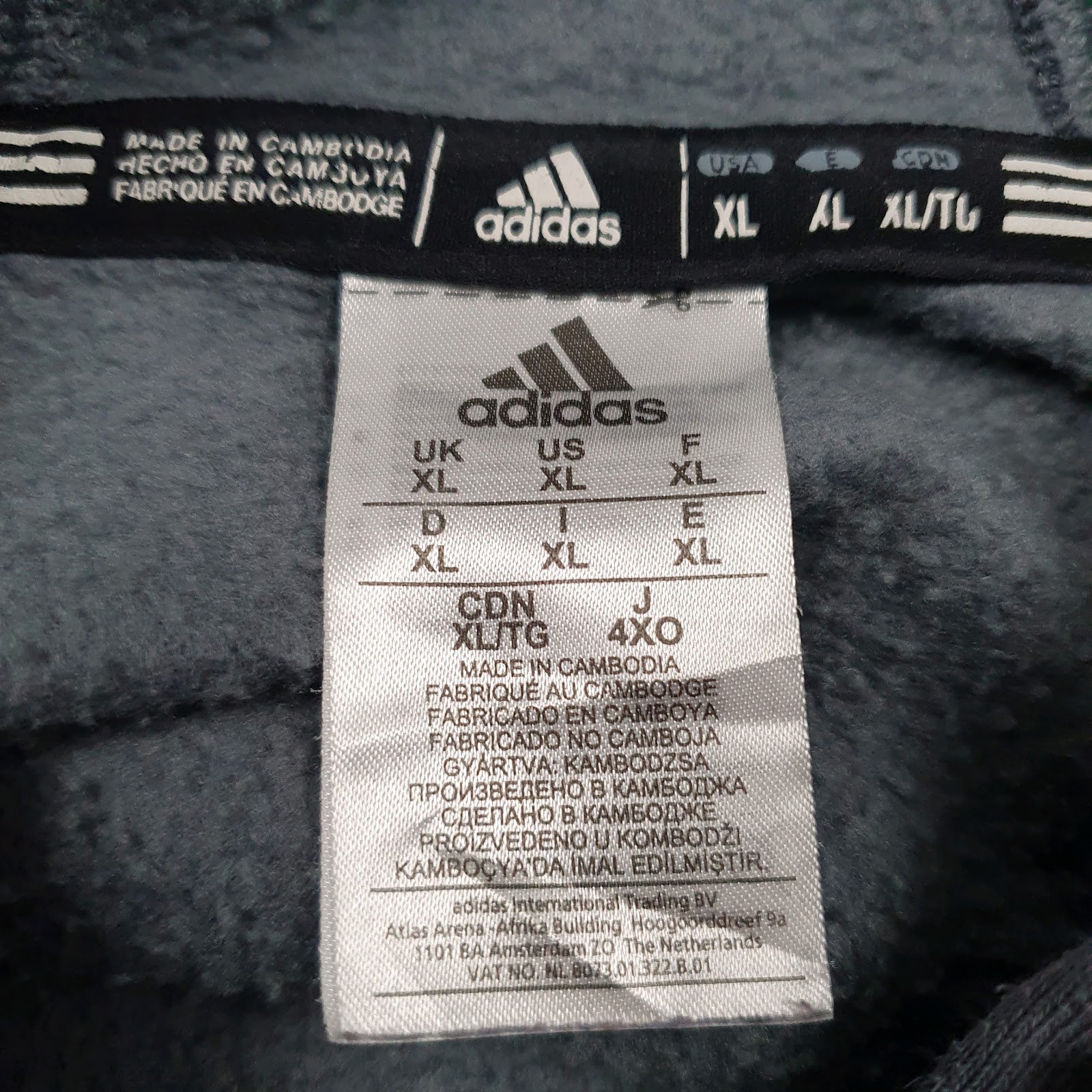 Mens Grey Adidas  Hoodie Jumper