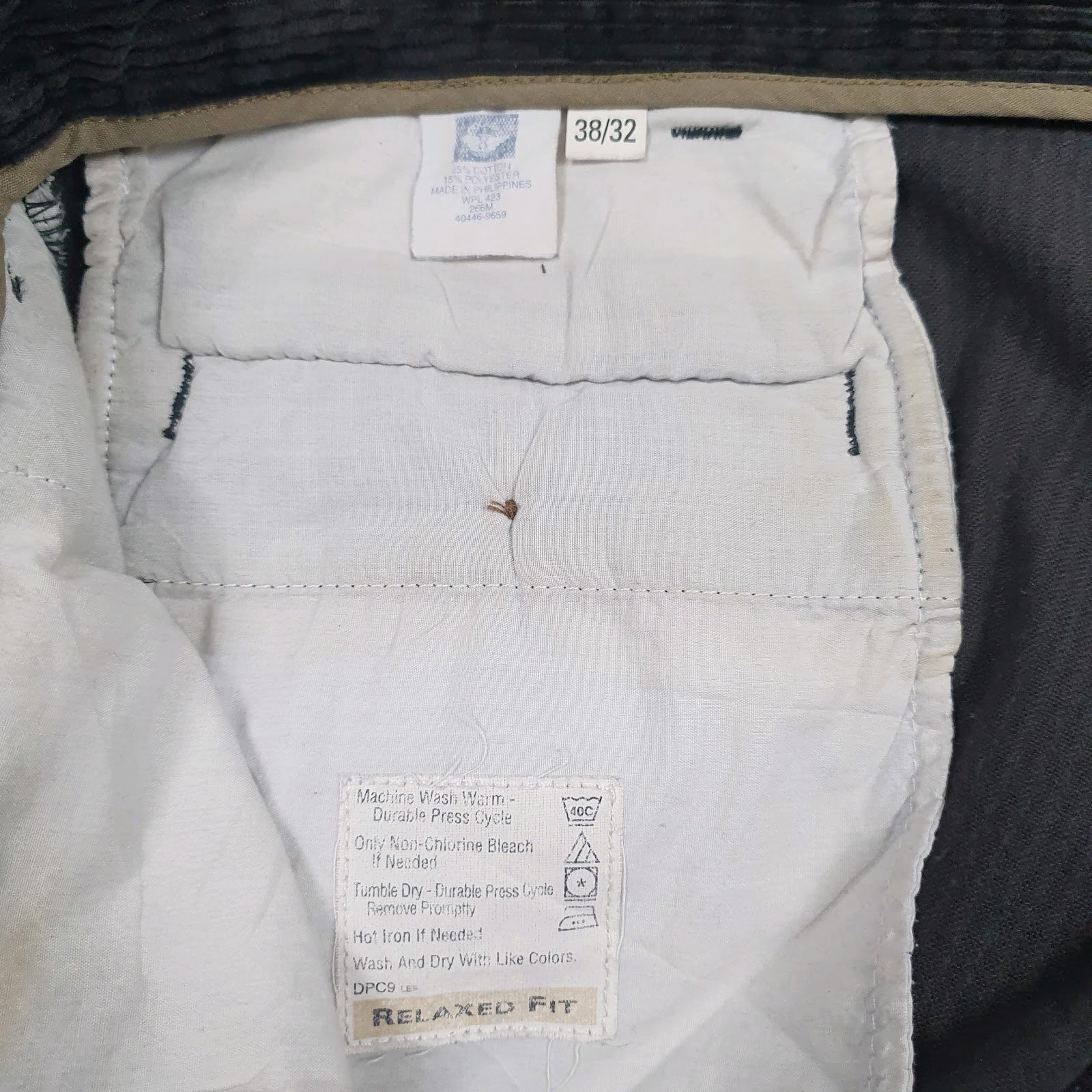 Mens Black Dockers Pleated  Trousers