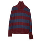 Mens Burgundy Tommy Hilfiger Cable Knit Shoal Neck Jumper