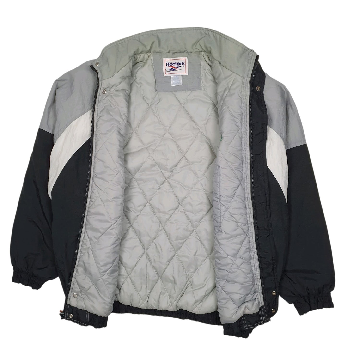 Mens Black Reebok Vintage 90s Windbreaker  Coat