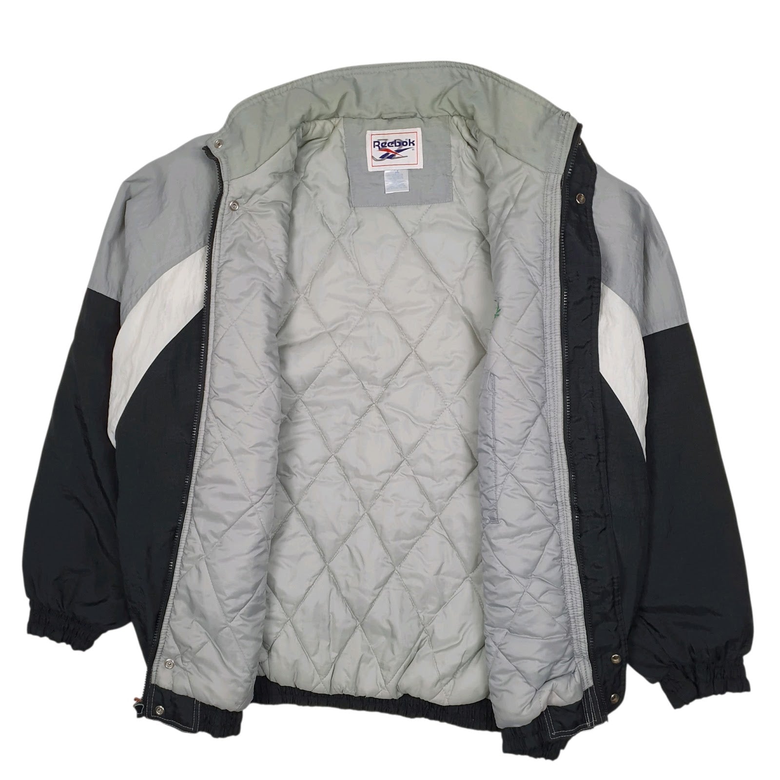 Mens Black Reebok Vintage 90s Windbreaker  Coat
