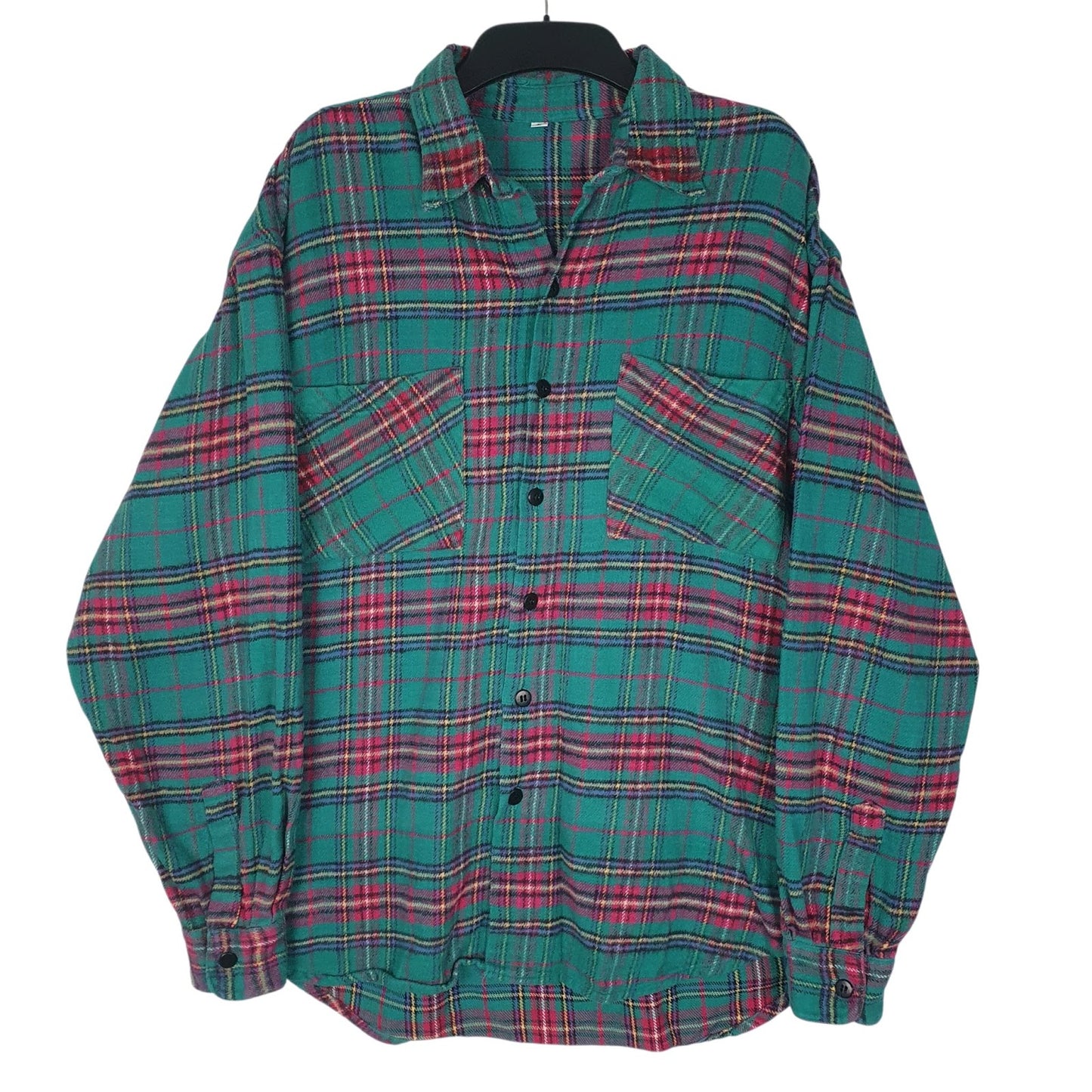 Mens Green Unbranded Flannel Long Sleeve Shirt