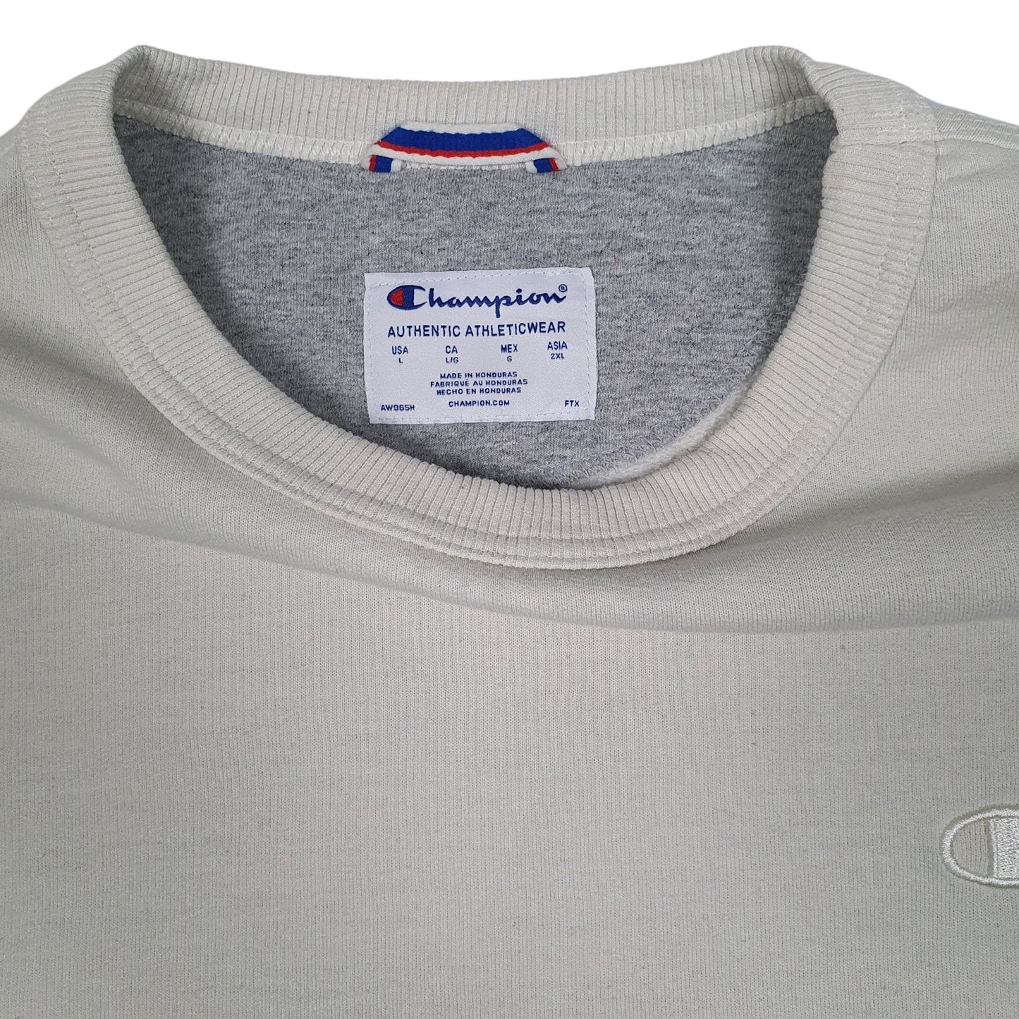 Mens Cream Champion  Crewneck Jumper