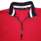 Mens Red Nautica  Quarter Zip Jumper