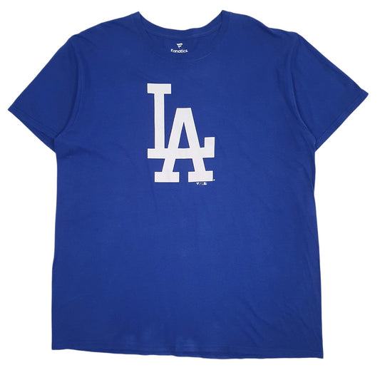 Mens Blue Fanatics MLB Los Angeles Dodgers Short Sleeve T Shirt