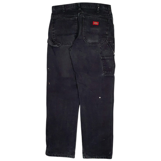 Mens Black Dickies   Trousers