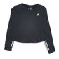 Womens Black Adidas  Crewneck Jumper
